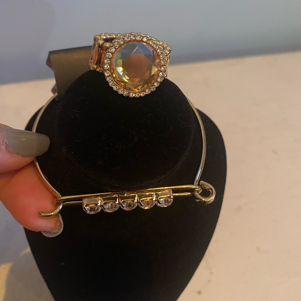 NWT gold tone ring and bracelet